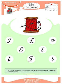 Çocuklar İçin İ Sesi Çalışma Sayfaları 